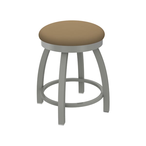 18" Swivel Vanity Stool, Nickel Finish, Canter Sand Seat
